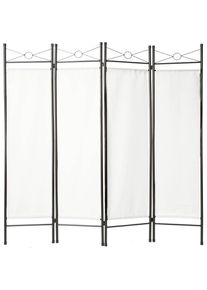 TecTake Paravento, divisorio 180 x 160 x 2,5 cm - bianco - 401660