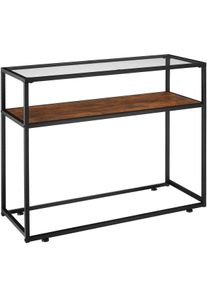 TecTake Mueble recibidor Kilkenny 100 x 41 x 80,5 cm Madera industrial oscura, rústica - 404678