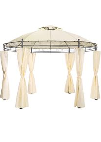 TecTake Pabellón de jardín de lujo 3,5m Siana crema - 403266