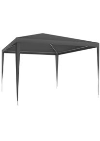 TecTake Pabellón 3x3 m FARAH resistente al agua y sistema de ensamblaje 300 x 250 cm gris - 405962