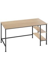 TecTake Scrivania Donegal 140 x 60 x 76,5 cm - Industriale legno chiaro, rovere Sonoma - 404228