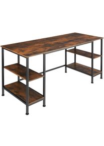 TecTake Scrivania da computer Stoke 137 x 55 x 75 cm - industriale scuro - 404346