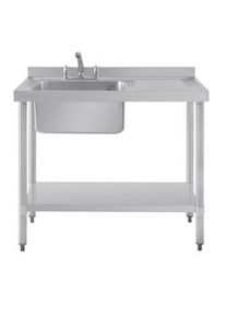 Fregadero Vogue de acero inoxidable 1 seno a la derecha 100X60Cm