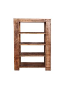 Möbilia Möbilia Estantería con 4 baldas | madera maciza de mango | ancho 44 x fondo 44 x alto 105 cm | natural