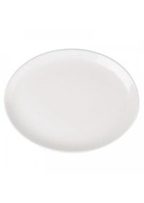 Conjunto de 6 pratos ovais de porcelana branca Athena Hotelware CC212