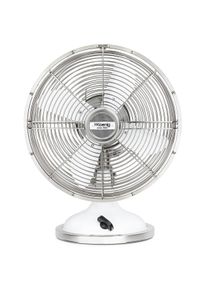 H.Koenig Ventilador de mesa silencioso JOE50. branco. 25 cm. Base antiderrapante