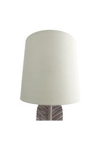 Salesfever lámpara de pie leaf look 175 cm| pantalla algodón | marco madera flotante y tubo de metal | base madera Hevea | An40xPr30xAl175cm|blanco