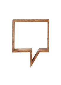 SIT-MÖBEL SIT Möbel Estante de pared con 2 baldas | madera maciza de mango | A 50 x P 13 x A 46 cm | 19000-42 | serie REGAL