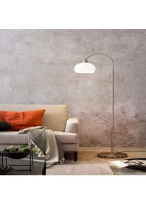 Salesfever lámpara de pie | 1 luz | estructura de metal | pantalla de cristal esmerilado | A 28 x P 60 x A 153 cm | blanco plateado