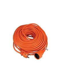 Perel Cable prolongador - 40 m - color naranja - toma de tierra de espiga