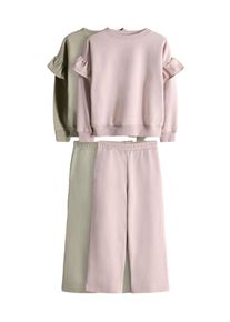 The Set, Piger, Joggingdragt, Lysebrun / Lyserød, Størrelse 4 yrs