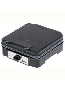 ADLER AD3049 Gofrera Profesional para 4 Gofres Belgas Gruesos, Placas Antiadherentes, Regulador de Temperatura, Waffle Maker Negro, 1800W