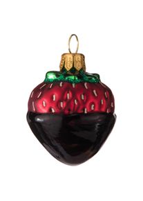 Christmas bauble: Strawberry in a chocolate coating