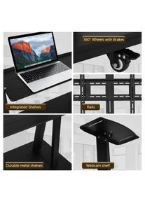 Smart Board Stand Height Adjustable Universal TV Floor-Standing Stand Movable TV Bracket for Living Room/Office/Outdoor