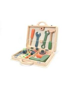 Kinderwerkzeugkoffer 22,5/29,5/6 cm , Multicolor , Holz , 29.5x22.5 cm , Spielzeug, Holzspielzeug