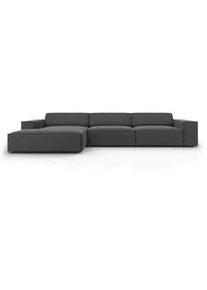 Micadoni Ecksofa links Jodie aus Samt grau 4 Sitzplätze , Grau , Textil , L-Form , 284x166 cm , Hergestellt in Europa, Oeko-Tex® , Wohnzimmer, Sofas & Couches, Wohnlandschaften, Ecksofas