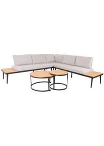 MCW Garten-Garnitur H54C Braun, Hellgrau , Holz , Gartenmöbel, Gartengarnituren, Gartenmöbel-Sets