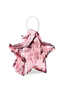 Relaxdays Mini-Pinata , Rosa , Wellpappe, Papier , 12x12x4 cm , Dekoration