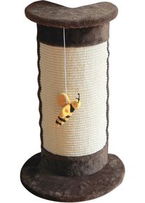 KERBL Pet Corner Kratzsäule mit Biene am Band, braun, 58cm
