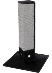 KERBL Pet 4-Corner Kratzsäule, schwarz, 48x48x80cm