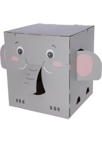 KERBL Pet Elefant Katzenkratzhaus, grau, 35x35x39cm