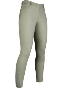 HKM Sunshine Reithose, Silikon-Kniebesatz, graugrün, 176