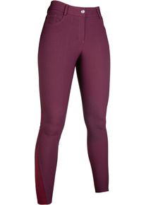 HKM Sunshine Reithose, Silikon-Kniebesatz, dunkelrot, 36