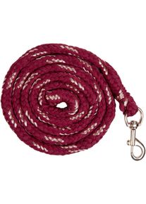 HKM Rosegold Strick, Karabinerhaken, bordeaux/rosegold, 180cm