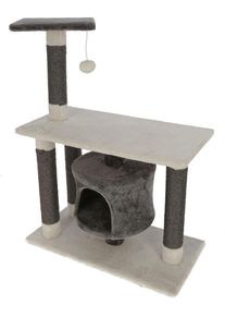 KERBL Pet Jade Darklight Kratzbaum, weiß/grau, 70x35x96cm