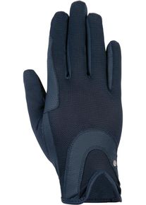 HKM Grip Mesh Reithandschuhe, dunkelblau, 8
