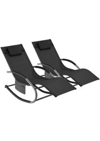 TecTake lettino prendisole Taya, ergonomico, funzione a dondolo - 406284