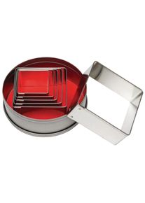 Conjunto de 6 cortadores de biscoitos quadrados - Vogue. Vogue