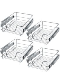 TecTake 4 Cassetti telescopici per gli armadi di cucina e camera da letto - 40 cm - 403439