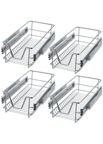 TecTake 4 Cassetti telescopici per gli armadi di cucina e camera da letto - 30 cm - 403437
