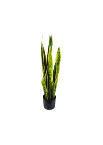 Pianta artificiale per interno Sanseveria cm 80 bicolor con vaso