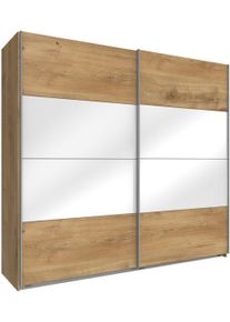wimex Schwebetürenschrank »Easy« mit Teilglas in braun, Größe B/H/T: 270 cm x 210 cm x 65 cm