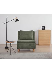Otto Home Sessel »AINSLEY« wandelbar zum Gästebett, Schlafsofa, Webstoff u. Cord-Bezug, Größe B/H/T: 81 cm x 82 cm x 65 cm