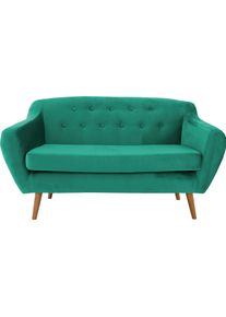 Home Affaire 2-Sitzer »Renne« mit Heftung im Rücken im skandinavischem Stil in blau, Größe B/H/T: 128 cm x 78 cm x 73 cm