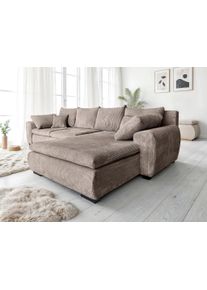 Home Affaire Ecksofa »Cara Mia L-Form, B: 325 cm« mit 4 Zierkissen, optional Bettfunktion & Bettkasten, Größe B/H/T: 325 cm x 87 cm x 183 cm