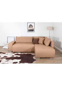 Collection AB Ecksofa »Poppy, L-Form, Breite 227 cm mit Schlaffunktion«, Größe B/H/T: 227 cm x 41 cm x 169 cm