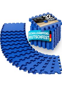 Monzana Alfombra puzzle set de 32 espuma azul 648m² protección