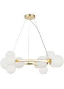 Maytoni Pendelleuchte , Goldfarben , Glas , 25x137x67 cm , Ce , beliebig kürzbar , Lampen & Leuchten, Innenbeleuchtung, Hängeleuchten, Pendelleuchten