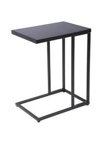 Gardenson Gartenbeistelltisch , Schwarz , Metall , rechteckig , eckig , 30.5x56.5x43 cm , Stauraum, wetterbeständig, UV-beständig, regenabweisend, einfacher Aufbau , Gartenmöbel, Gartentische, Garten-Beistelltische