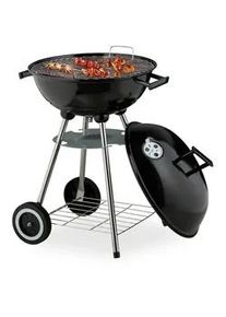 Relaxdays Kugelgrill , Metall, Kunststoff , 77 cm , Grills, Holzkohlegriller