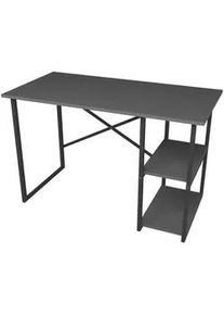 [en.casa] Schreibtisch Nittedal , Anthrazit , Holzwerkstoff , Rechteckig,Rechteckig , 120x75x60 cm , Büromöbel, Schreibtische, Schreibtische