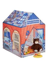 Relaxdays Spielzelt Polizei , Multicolor , Textil, Kunststoff , 72x95 cm , Spielzeug, Kinderzelte