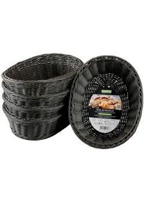 Kesper Brotkorb 5ER Pack , Dunkelgrau , Kunststoff , oval , 29.5x9.5x23 cm , Geschirr, Tischkultur & Serviergeschirr, Brotkörbe