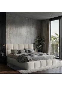 Mid.you Polsterbett , Beige , Metall, Holzwerkstoff , 140x200 cm , Bettkasten, Lattenrost, gepolstertes Kopfteil, Stoffauswahl, in verschiedenen Größen erhältlich,verstellbar, alternative Größen erhältlich , Schlafzimmer, Betten, Polsterbetten