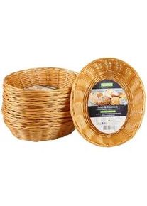 Kesper Brotkorb 10Er Pack , Braun , Kunststoff , oval , 24x6x20 cm , Geschirr, Tischkultur & Serviergeschirr, Brotkörbe