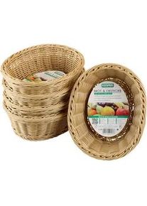 Kesper Brotkorb , Hellbraun , Kunststoff , oval , 25x8.5x20.5 cm , Geschirr, Tischkultur & Serviergeschirr, Brotkörbe